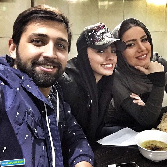 سلفی محسن افشانی با متین ستوده در کله پاچه فروشی